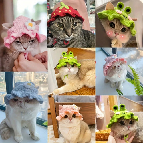 Frog , Strawberry, Flower - Funky Monsters Crochet Hats